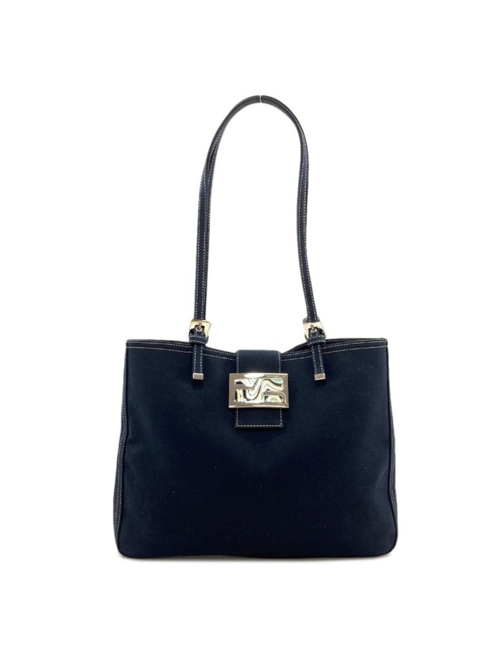 Fendi Logo Tote Bag Canvas